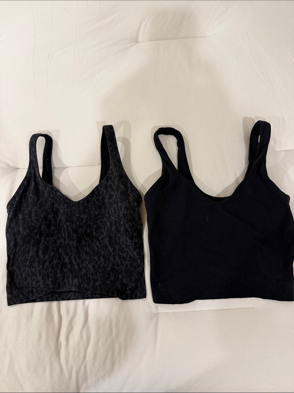 lululemon athletica Black Seamless Crop Tank Duo